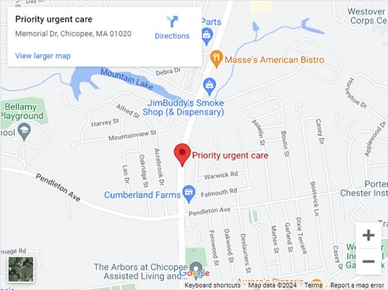 Directions to Priority Urgent Care and Walk In Medical Practice in Chicopee, MA in Chicopee, MA