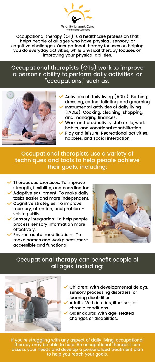 Occupational health includes injury care, employee wellness, pre-employment services, physical therapy, drug tests, physicals, safety screenings, and more. Priority Urgent Care & Walk-In Clinic offers a full range of employer services. For more information, contact us today! We are ready to help you feel better. We have convenient locations to serve you in Ellington CT, Unionville CT, East Haven CT, Cromwell CT, Oxford, CT and Newington, CT.