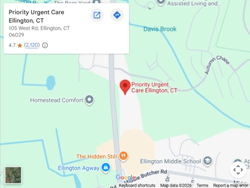 Directions From Your Location to Priority Urgent Care in Ellington, CT